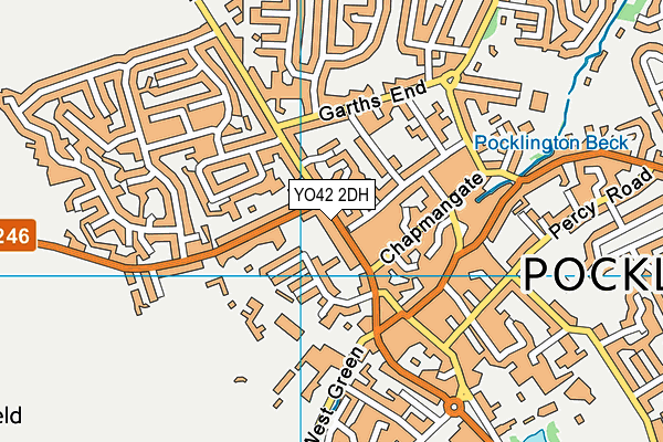 YO42 2DH map - OS VectorMap District (Ordnance Survey)