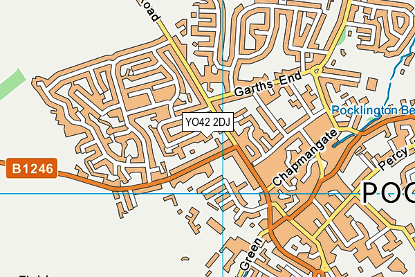 YO42 2DJ map - OS VectorMap District (Ordnance Survey)
