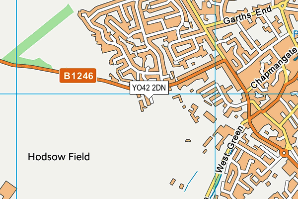 YO42 2DN map - OS VectorMap District (Ordnance Survey)