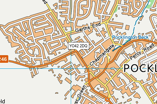 YO42 2DQ map - OS VectorMap District (Ordnance Survey)