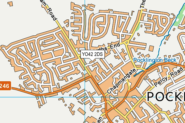 YO42 2DS map - OS VectorMap District (Ordnance Survey)