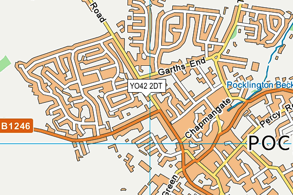 YO42 2DT map - OS VectorMap District (Ordnance Survey)