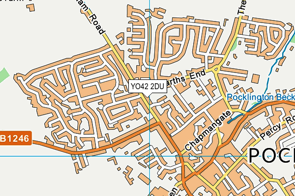 YO42 2DU map - OS VectorMap District (Ordnance Survey)
