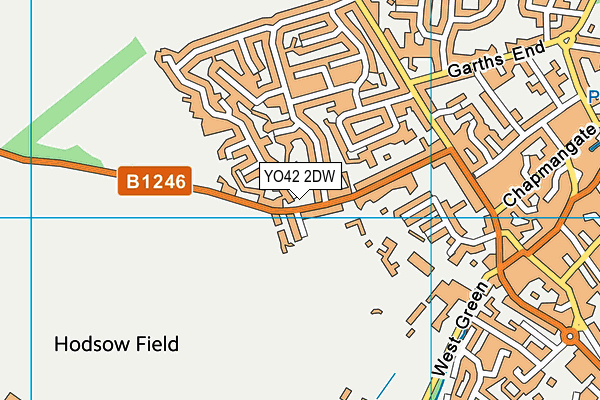 YO42 2DW map - OS VectorMap District (Ordnance Survey)