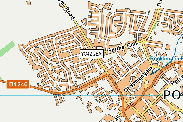 YO42 2EA map - OS VectorMap District (Ordnance Survey)