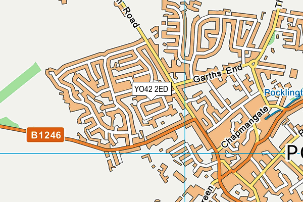 YO42 2ED map - OS VectorMap District (Ordnance Survey)