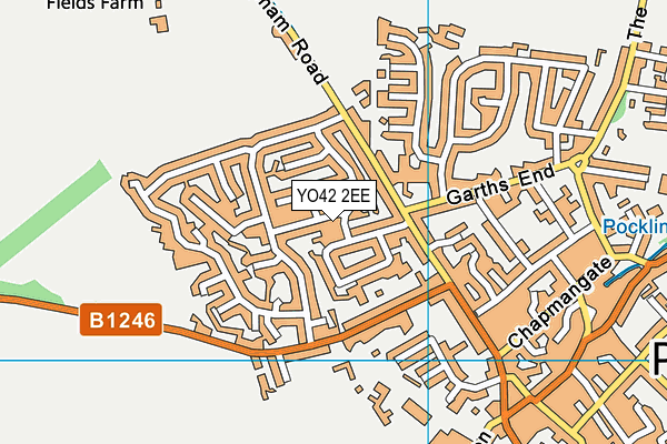 YO42 2EE map - OS VectorMap District (Ordnance Survey)