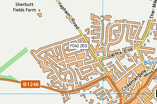 YO42 2EG map - OS VectorMap District (Ordnance Survey)