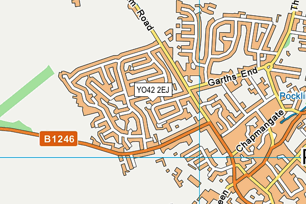 YO42 2EJ map - OS VectorMap District (Ordnance Survey)