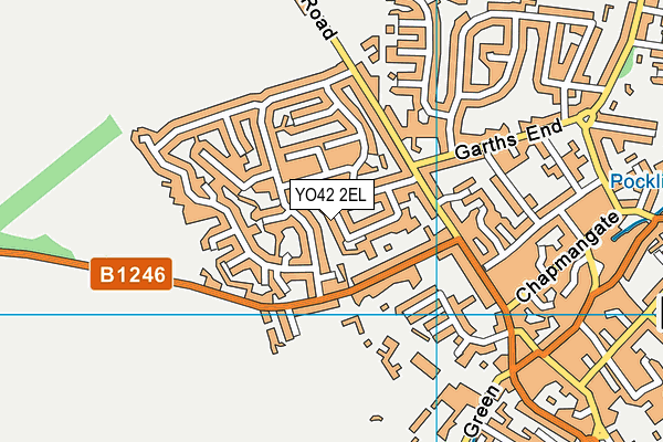 YO42 2EL map - OS VectorMap District (Ordnance Survey)