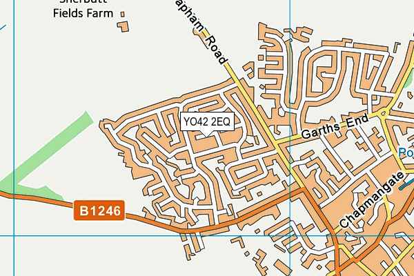 YO42 2EQ map - OS VectorMap District (Ordnance Survey)