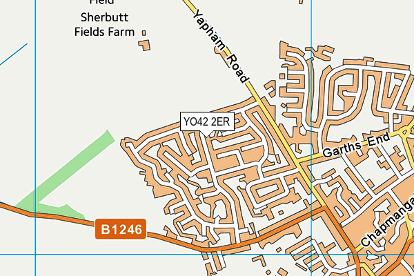 YO42 2ER map - OS VectorMap District (Ordnance Survey)