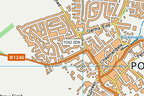 YO42 2EW map - OS VectorMap District (Ordnance Survey)