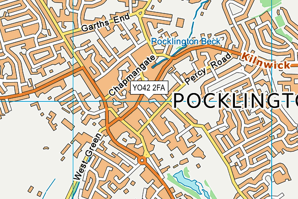 YO42 2FA map - OS VectorMap District (Ordnance Survey)