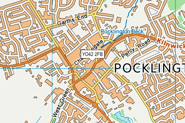 YO42 2FB map - OS VectorMap District (Ordnance Survey)