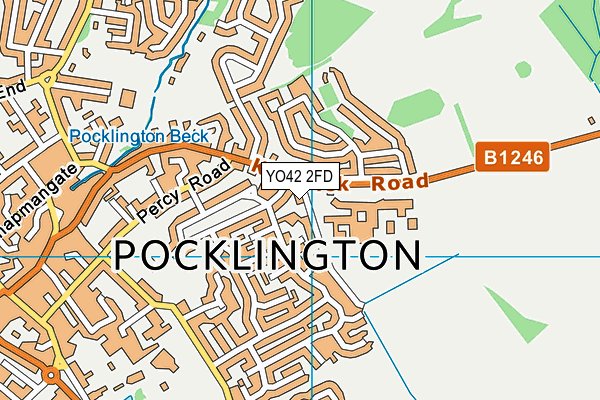 YO42 2FD map - OS VectorMap District (Ordnance Survey)