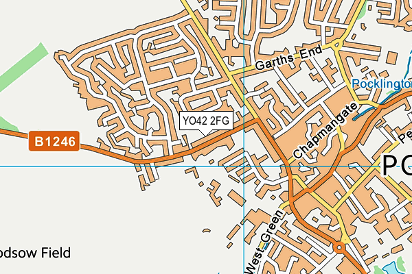 YO42 2FG map - OS VectorMap District (Ordnance Survey)