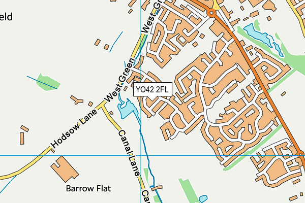 YO42 2FL map - OS VectorMap District (Ordnance Survey)