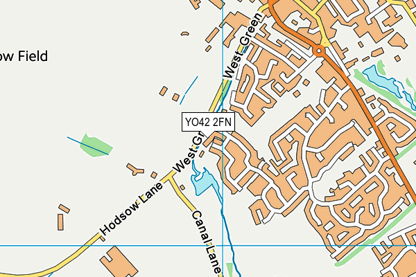 YO42 2FN map - OS VectorMap District (Ordnance Survey)