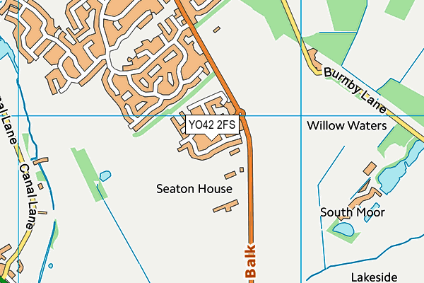 YO42 2FS map - OS VectorMap District (Ordnance Survey)