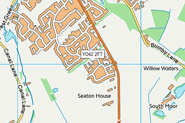 YO42 2FT map - OS VectorMap District (Ordnance Survey)