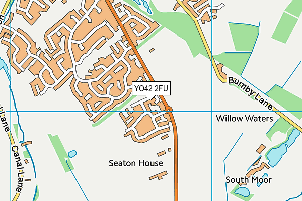 YO42 2FU map - OS VectorMap District (Ordnance Survey)