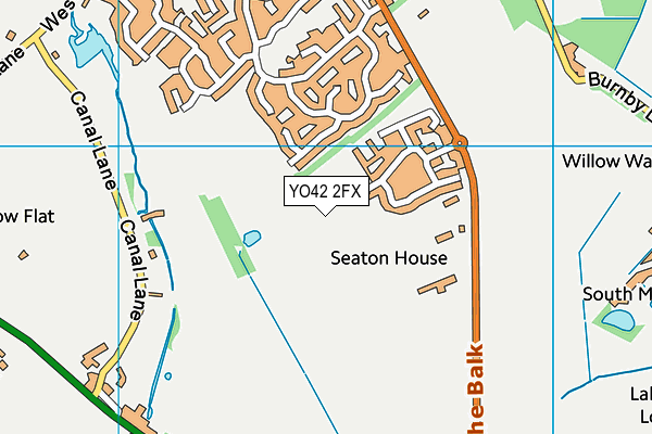 YO42 2FX map - OS VectorMap District (Ordnance Survey)