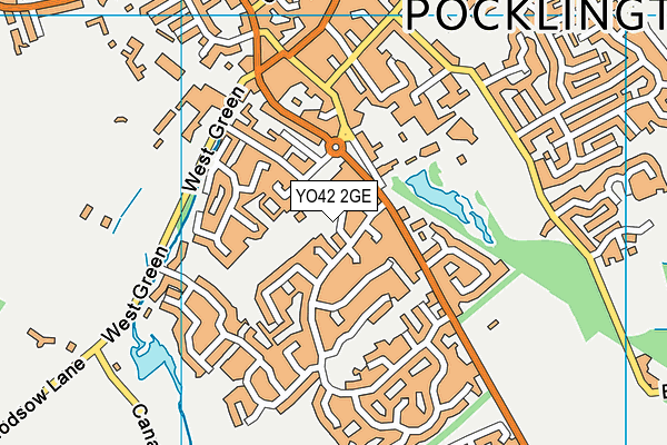 YO42 2GE map - OS VectorMap District (Ordnance Survey)