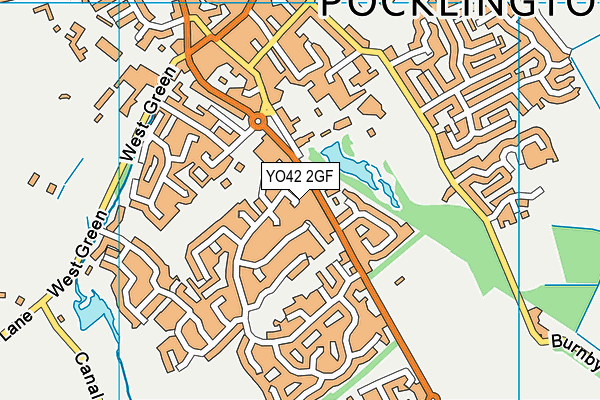 YO42 2GF map - OS VectorMap District (Ordnance Survey)