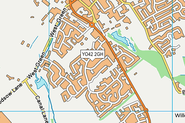 YO42 2GH map - OS VectorMap District (Ordnance Survey)