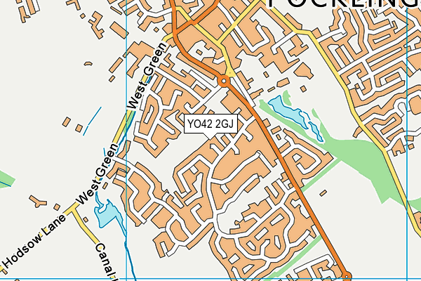 YO42 2GJ map - OS VectorMap District (Ordnance Survey)