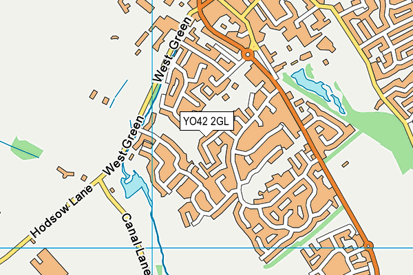 YO42 2GL map - OS VectorMap District (Ordnance Survey)