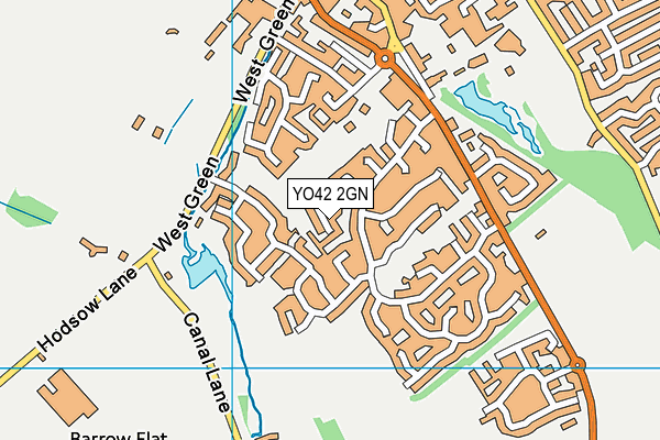 YO42 2GN map - OS VectorMap District (Ordnance Survey)