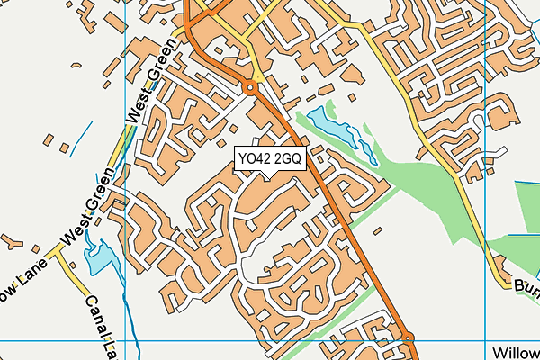 YO42 2GQ map - OS VectorMap District (Ordnance Survey)