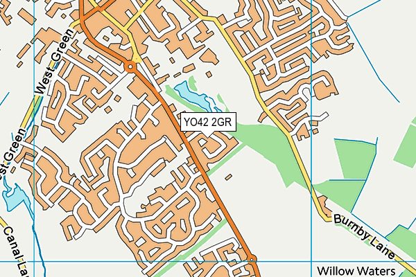 YO42 2GR map - OS VectorMap District (Ordnance Survey)