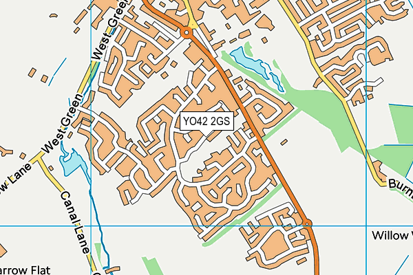 YO42 2GS map - OS VectorMap District (Ordnance Survey)