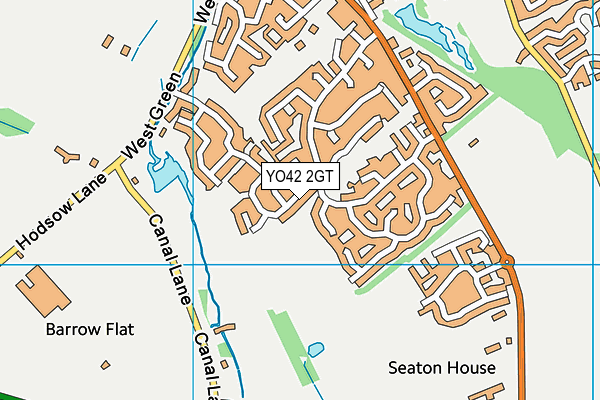 YO42 2GT map - OS VectorMap District (Ordnance Survey)