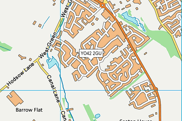 YO42 2GU map - OS VectorMap District (Ordnance Survey)