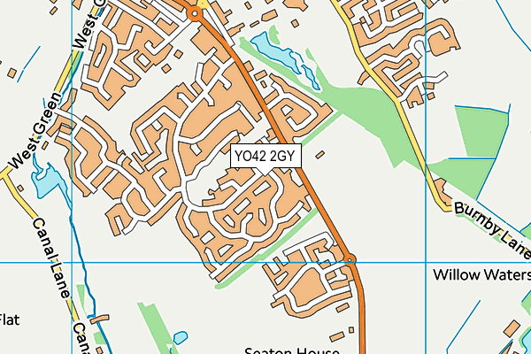 YO42 2GY map - OS VectorMap District (Ordnance Survey)