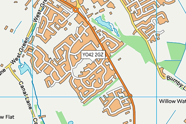 YO42 2GZ map - OS VectorMap District (Ordnance Survey)