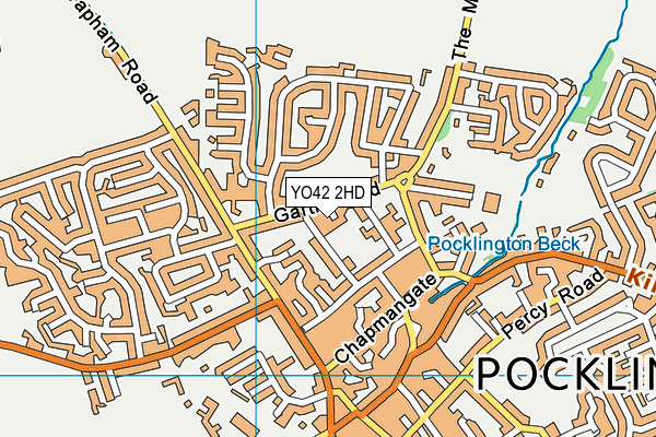 YO42 2HD map - OS VectorMap District (Ordnance Survey)
