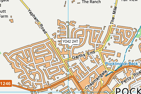 YO42 2HT map - OS VectorMap District (Ordnance Survey)