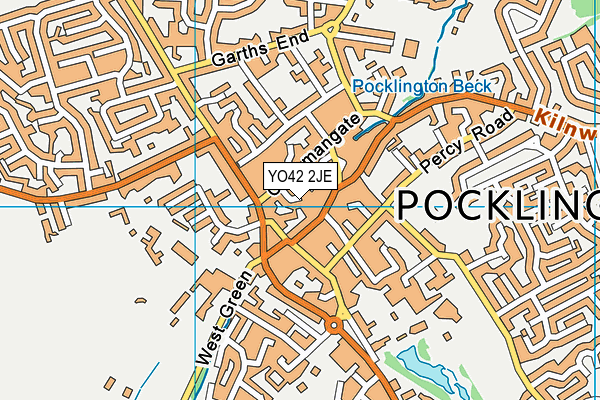 YO42 2JE map - OS VectorMap District (Ordnance Survey)