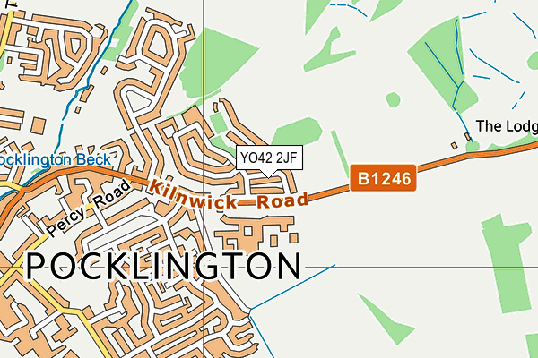 YO42 2JF map - OS VectorMap District (Ordnance Survey)