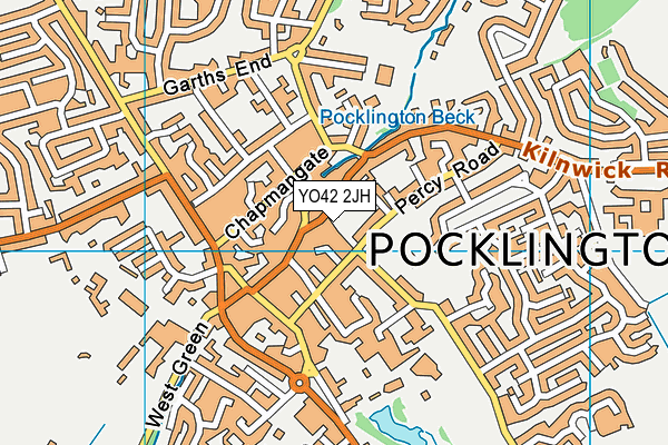 YO42 2JH map - OS VectorMap District (Ordnance Survey)