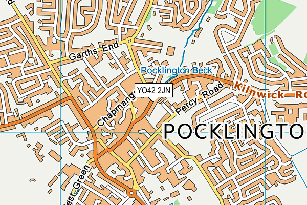 YO42 2JN map - OS VectorMap District (Ordnance Survey)