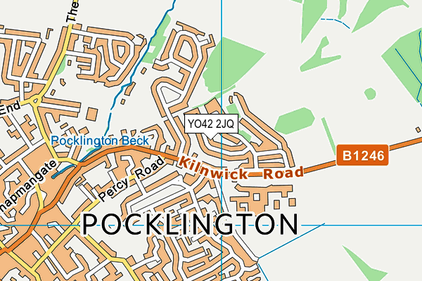 YO42 2JQ map - OS VectorMap District (Ordnance Survey)