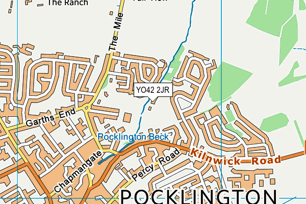 YO42 2JR map - OS VectorMap District (Ordnance Survey)