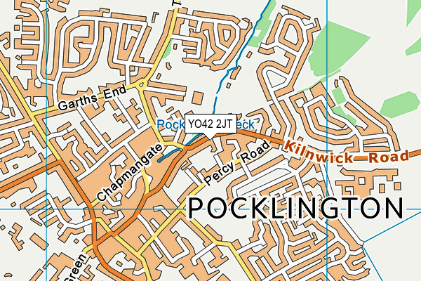 YO42 2JT map - OS VectorMap District (Ordnance Survey)