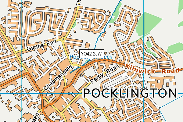 YO42 2JW map - OS VectorMap District (Ordnance Survey)